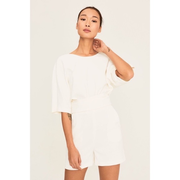 Ba&sh Playsuit / Romper in White, Size Small, NWT - Flawless French Style - Picture 1 of 10